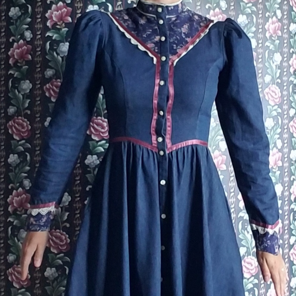 Gunne Sax Denim Dress